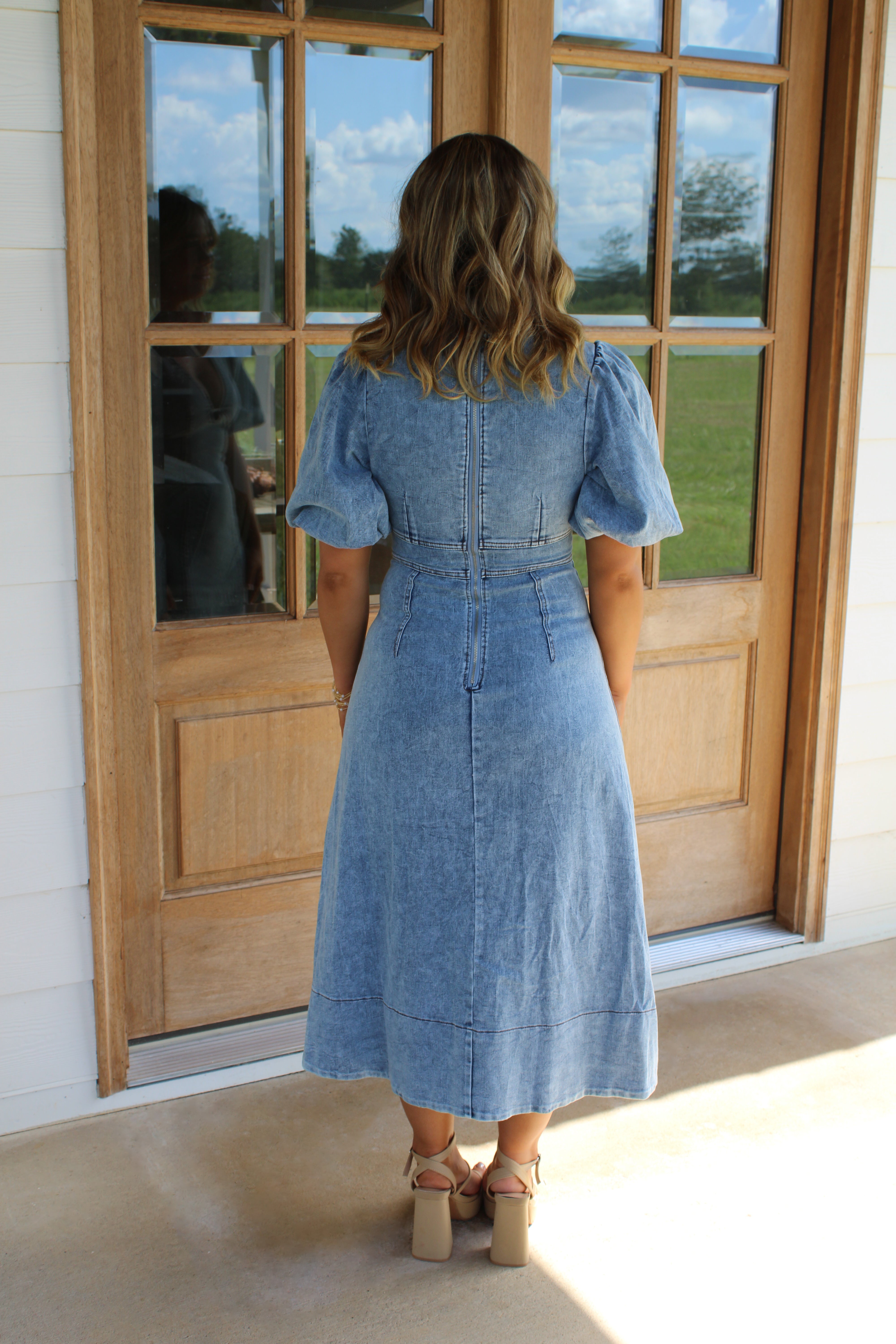 Denim Midi Dress Willella's Boutique Denim Midi Dress Willella's Boutique