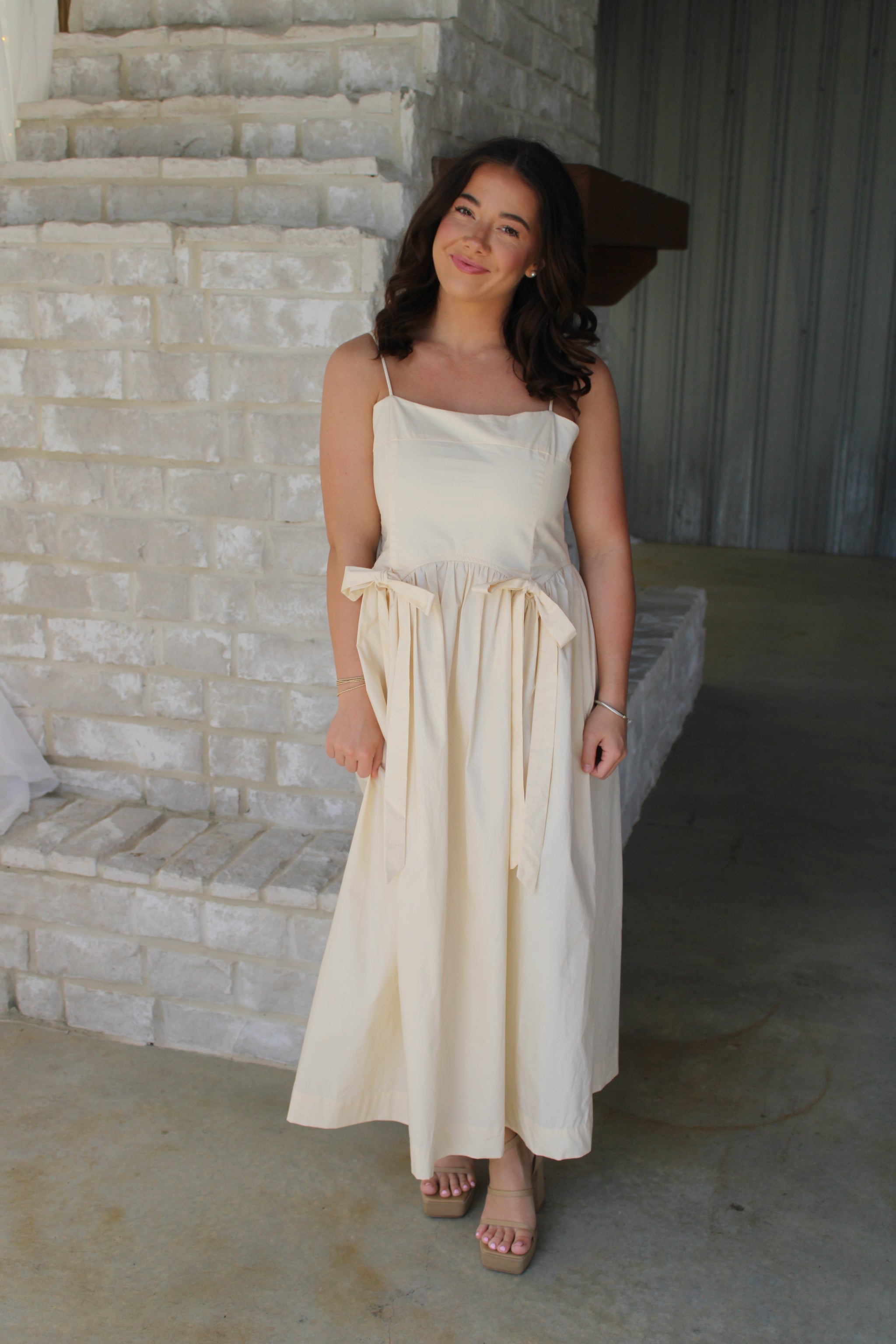 Cream Midi Dress