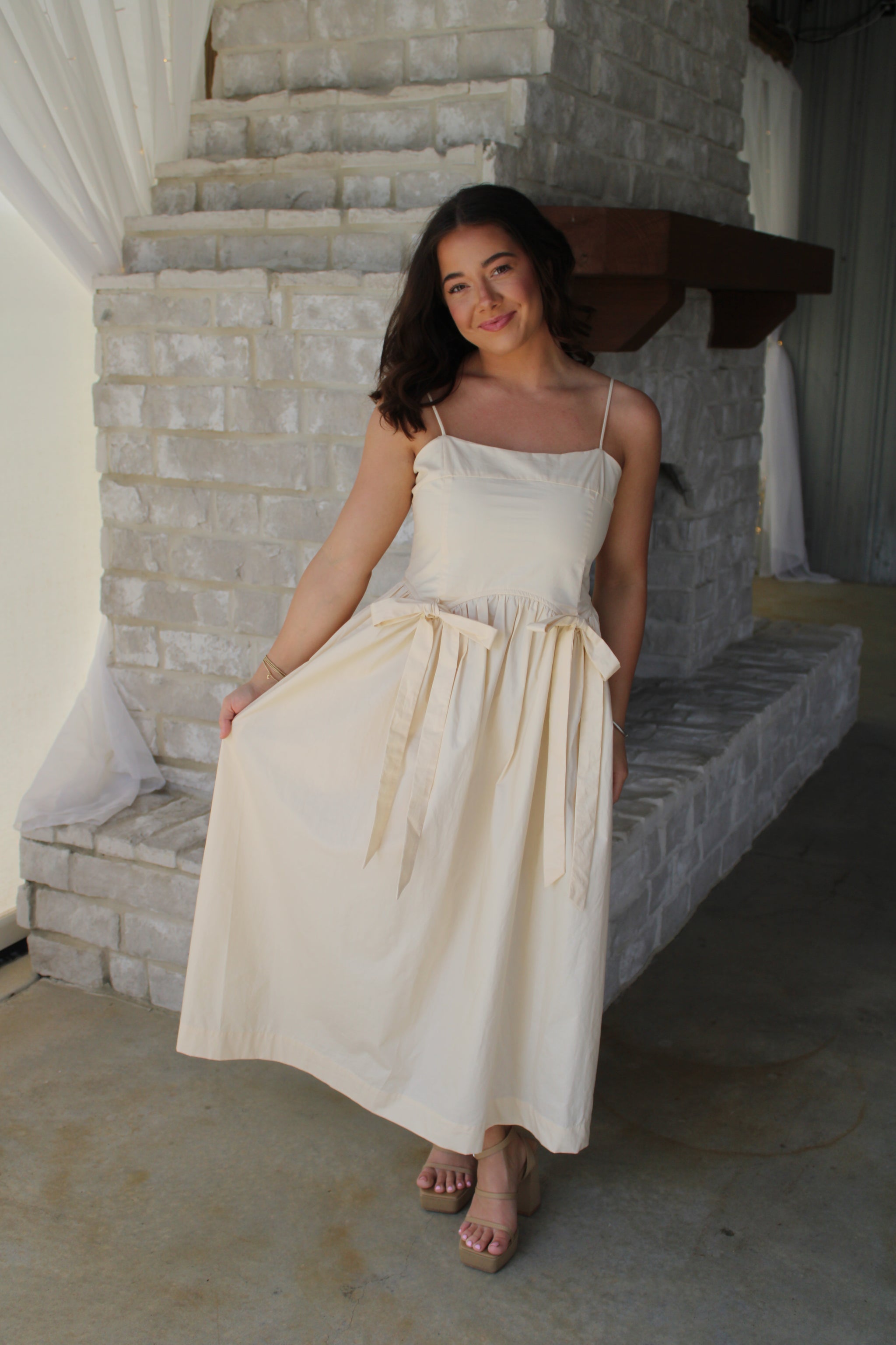 Cream Midi Dress Willella's Boutique Cream Midi Dress Willella's Boutique
