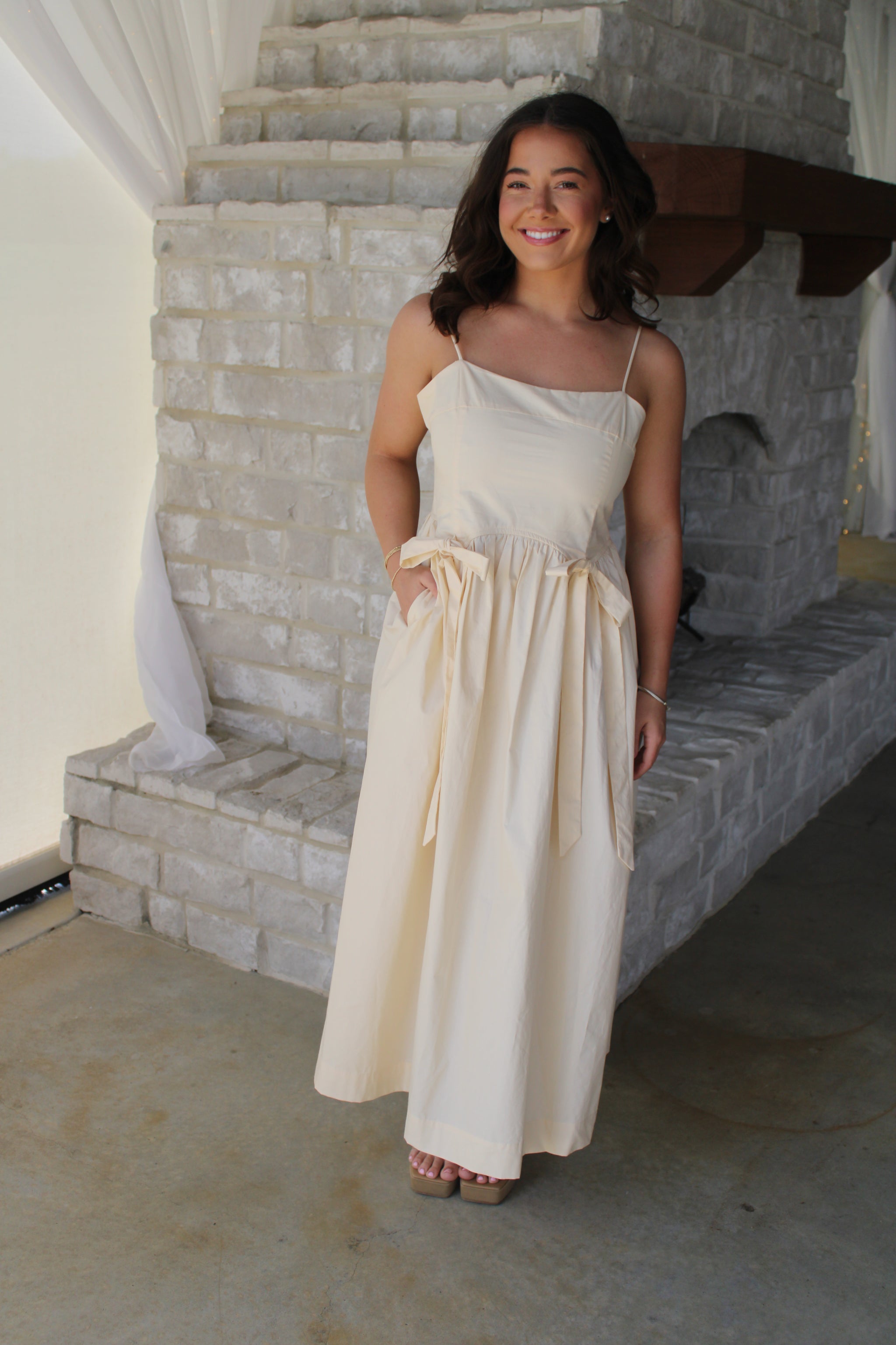 Cream Midi Dress Willella's Boutique Cream Midi Dress Willella's Boutique