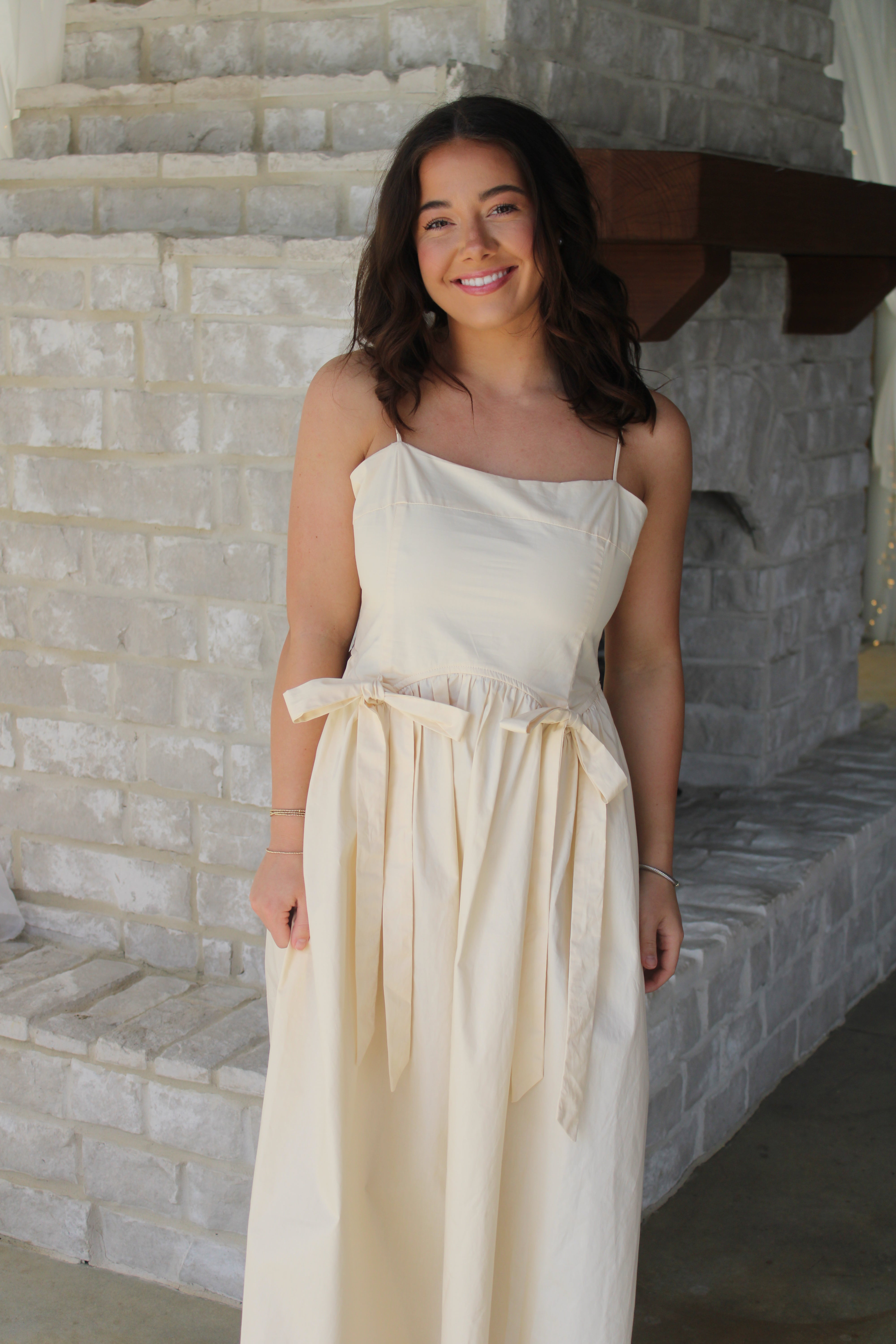 Cream Midi Dress – Willella's Boutique Cream Midi Dress – Willella's Boutique