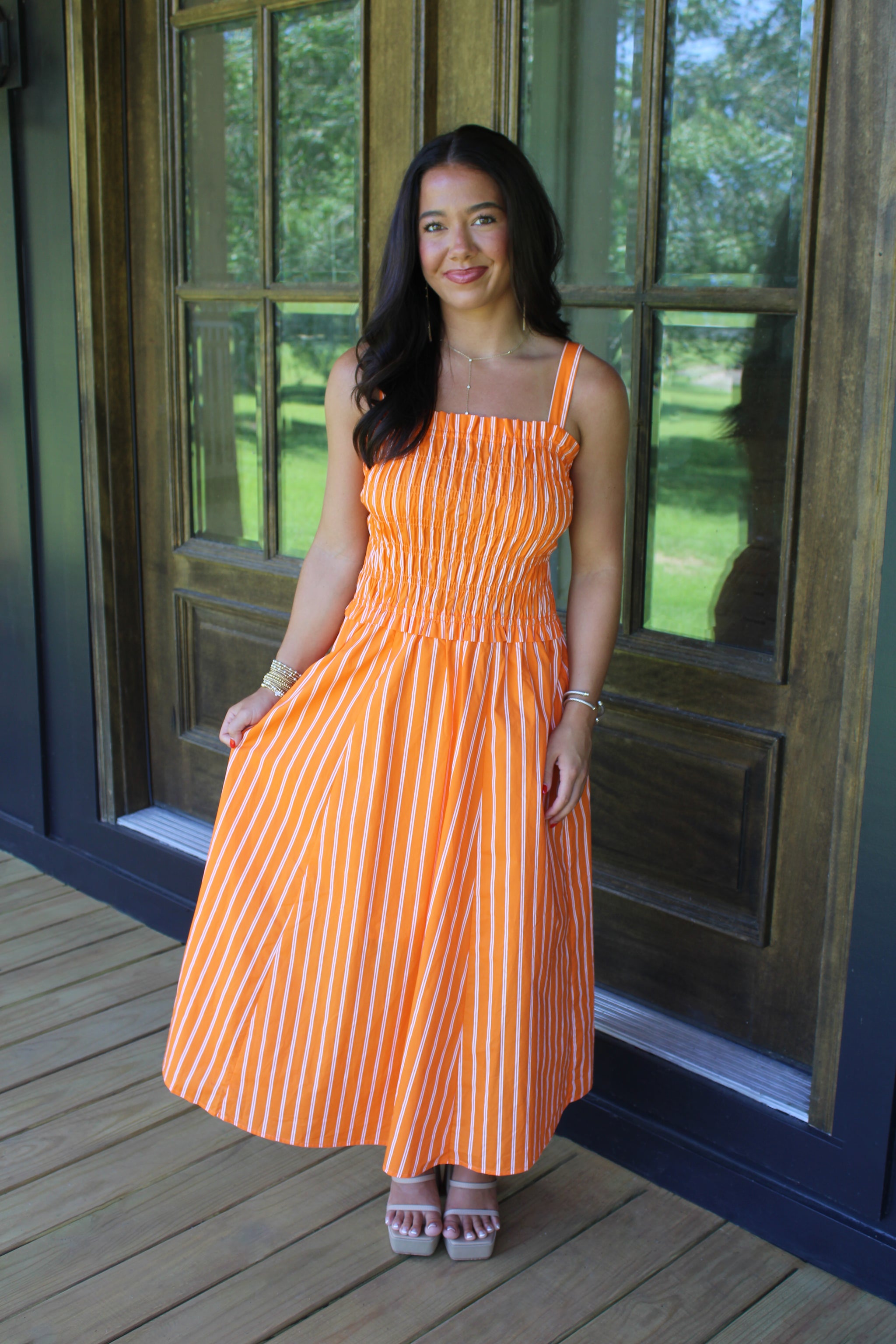Orange Midi Dress – Willella's Boutique
